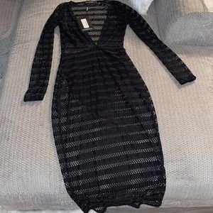 See Through Striped BODYCON Dress